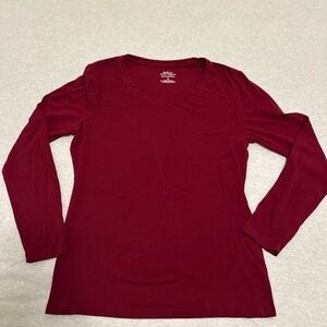 Banana Republic Deep Red Long Sleeve Tee